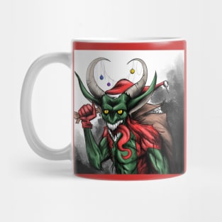 the dark santa claus krampus Mug